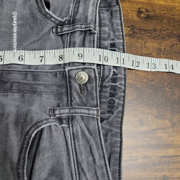 American Eagle Jeans 4 R Jegging Super Hi Rise Next Level Stretch Charcoal - Picture 10 of 13